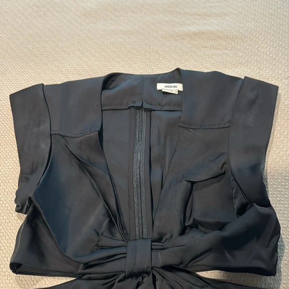 Jason Wu Black Satin Dress - Picture 6 of 12